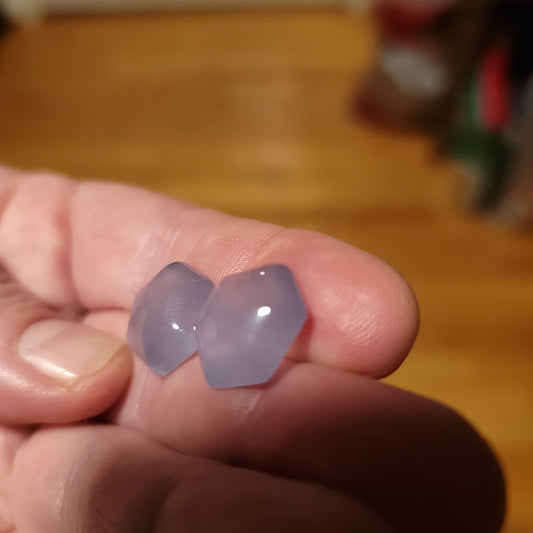 Ethiopian Blue Chalcedony Cabochon