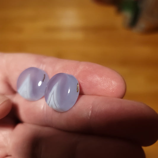 Ethiopian Blue Chalcedony Cabochon