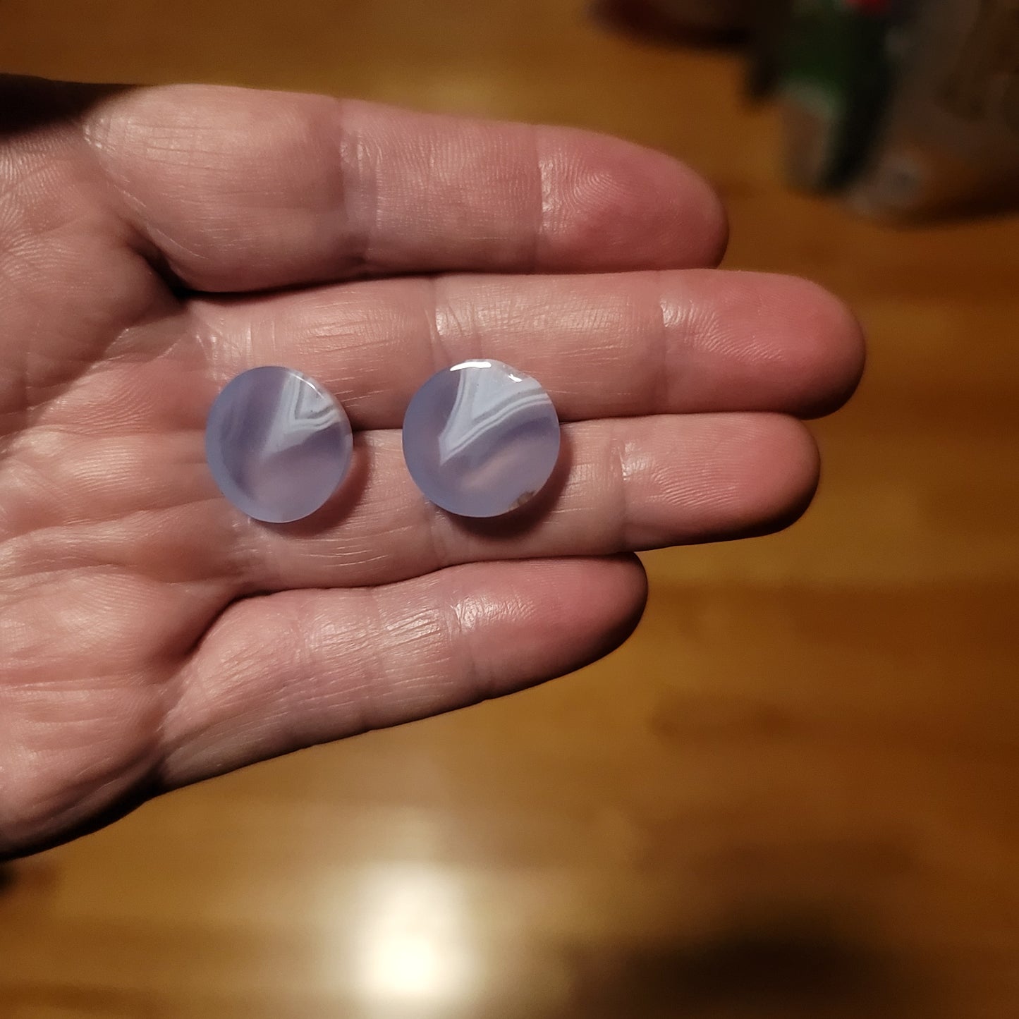 Ethiopian Blue Chalcedony Cabochon