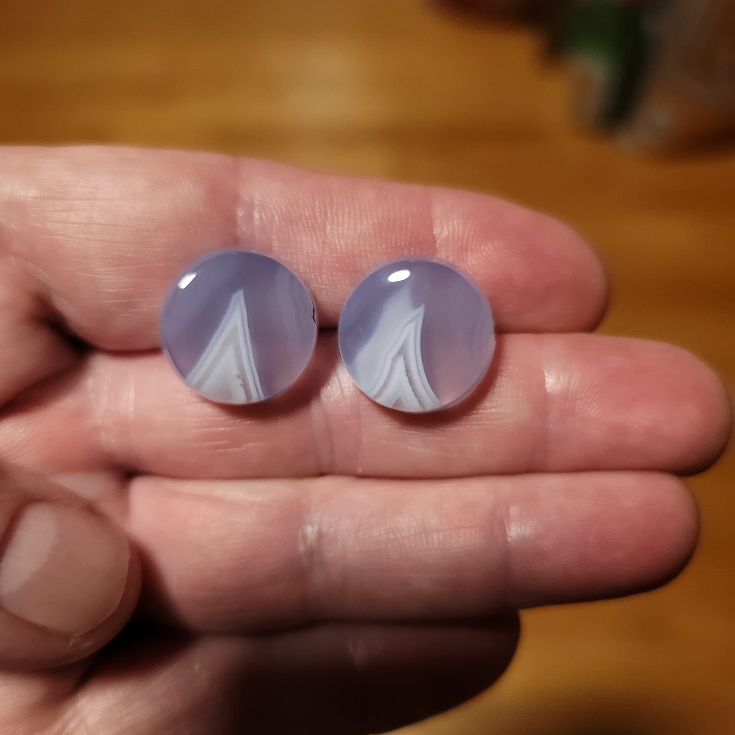 Ethiopian Blue Chalcedony Cabochon