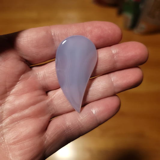 Ethiopian Blue Chalcedony Cabochon