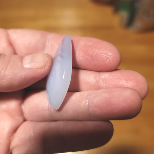 Ethiopian Blue Chalcedony Cabochon