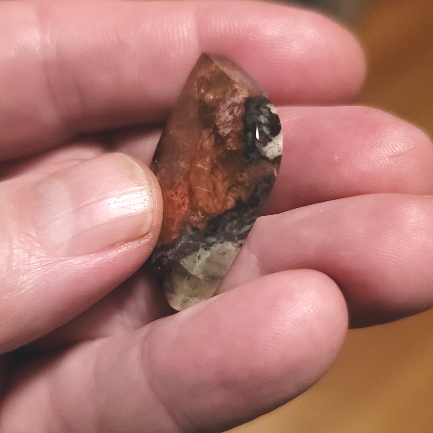 California Native Copper Cabochon - side view