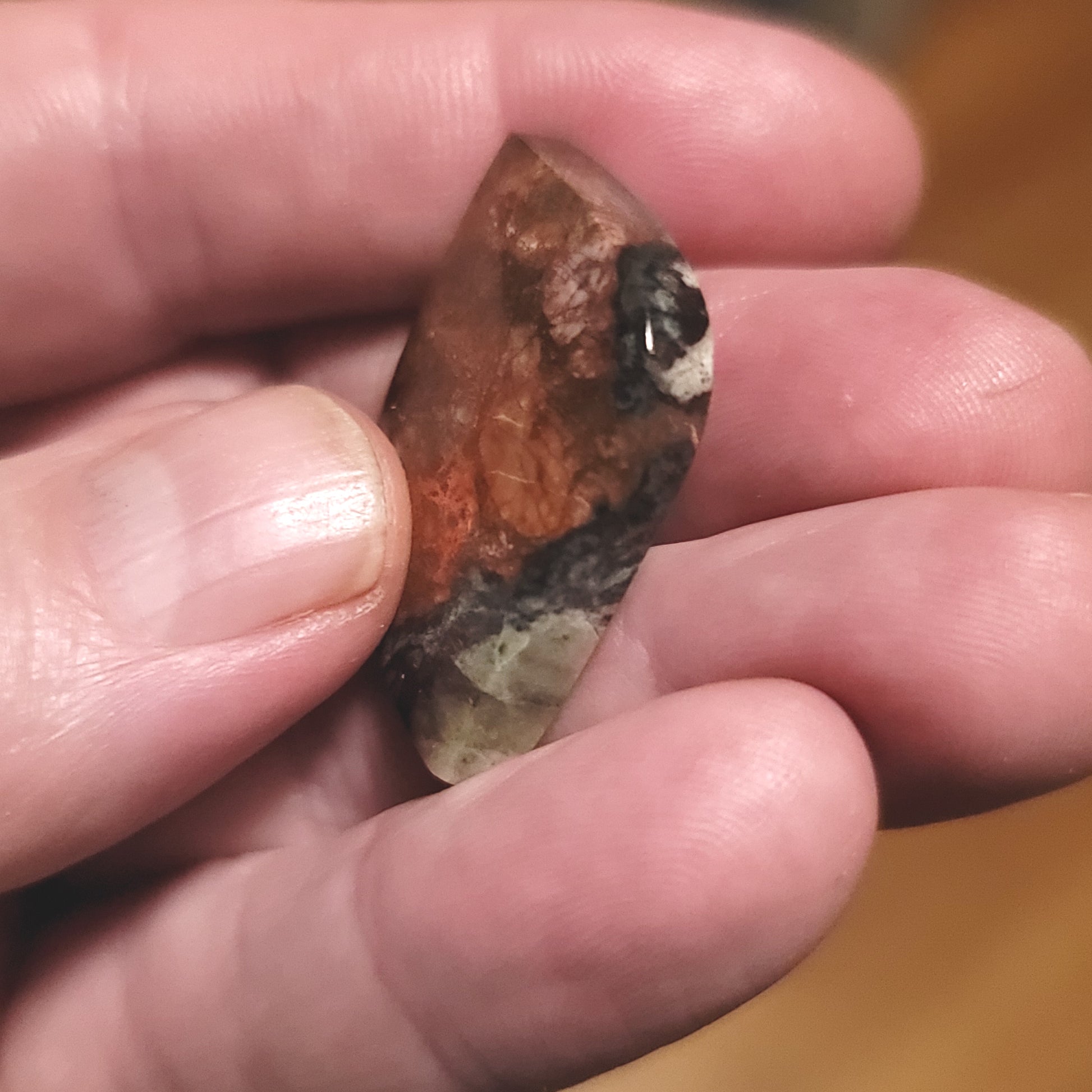 California Native Copper Cabochon - side view