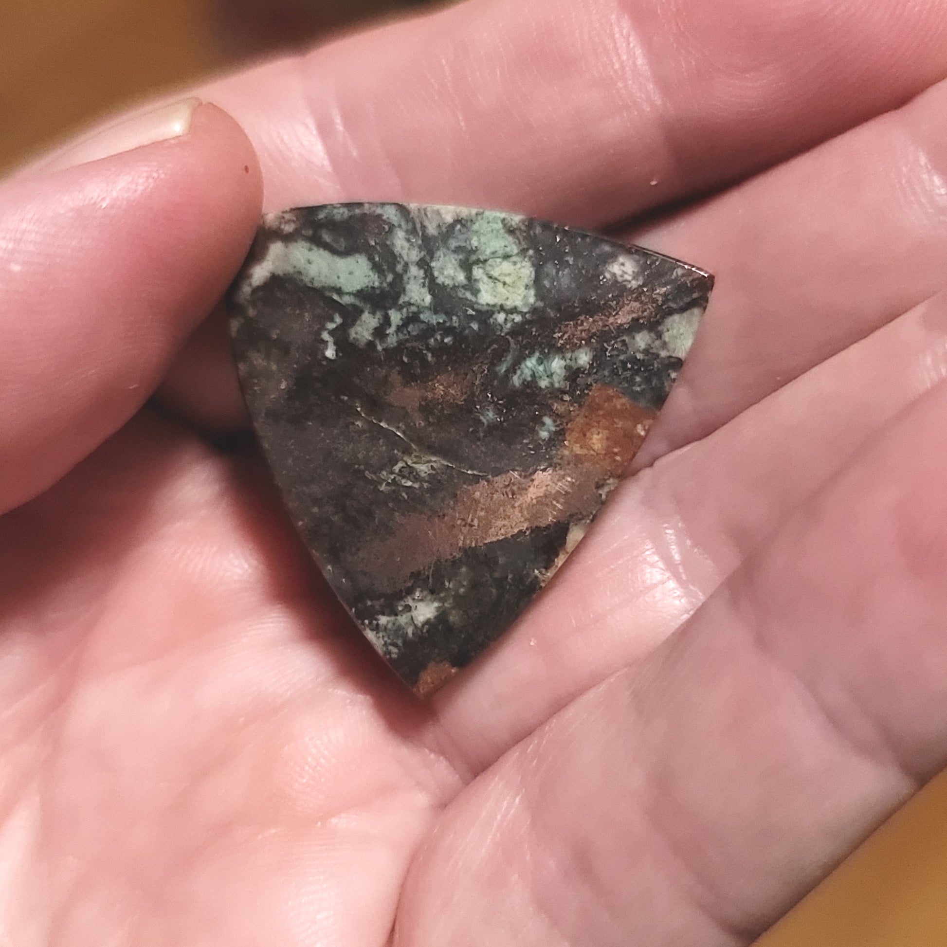 California Native Copper Cabochon - back view