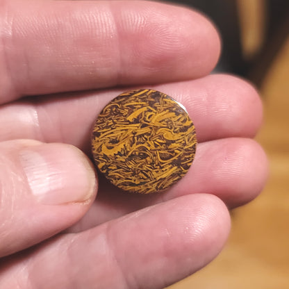 Coquina - Indian Script Stone Cabochon - front view