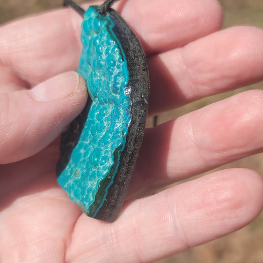 Congo Botryoidal Chrysocolla Drilled Gemstone
