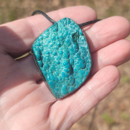Congo Botryoidal Chrysocolla Drilled Gemstone