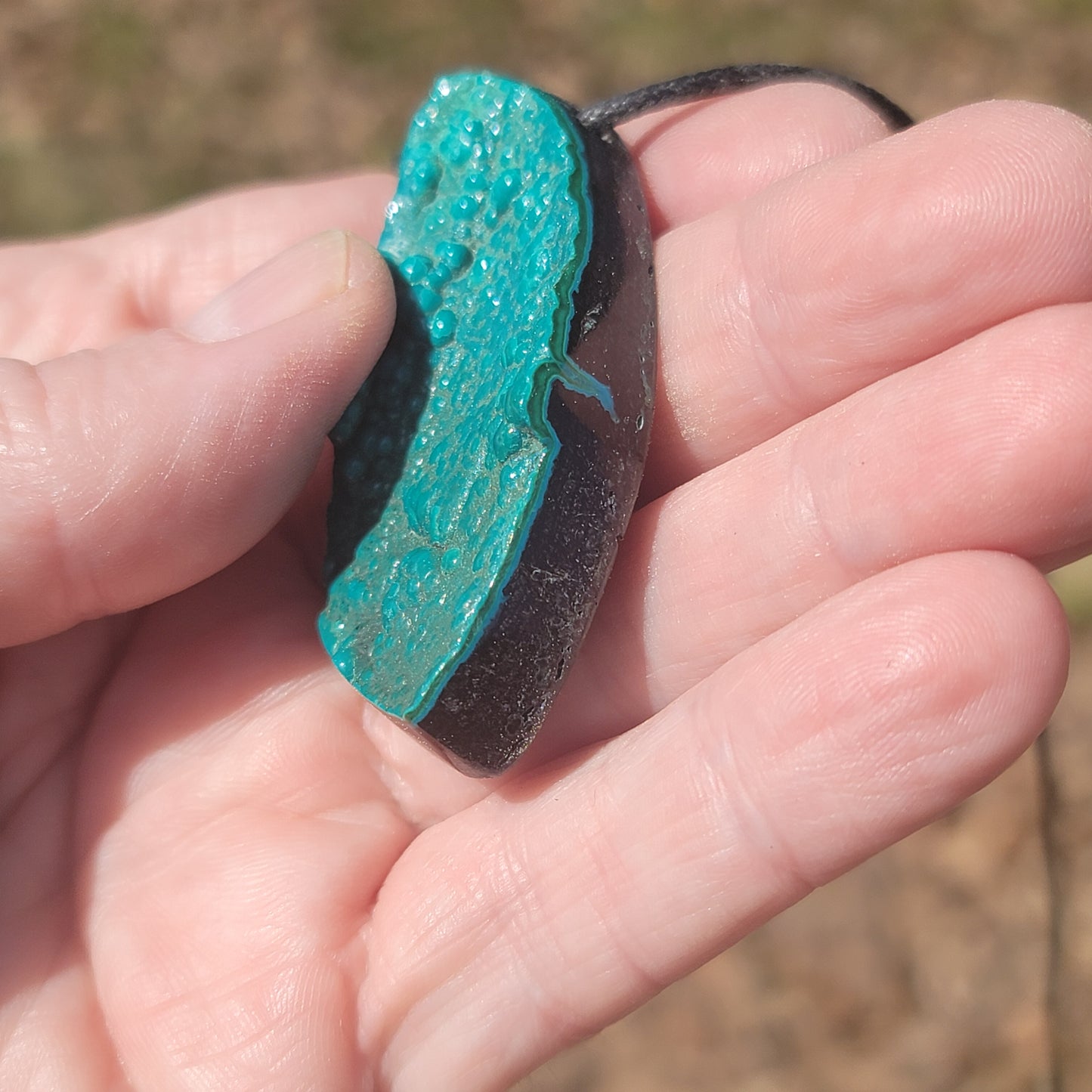 Congo Botryoidal Chrysocolla Drilled Gemstone