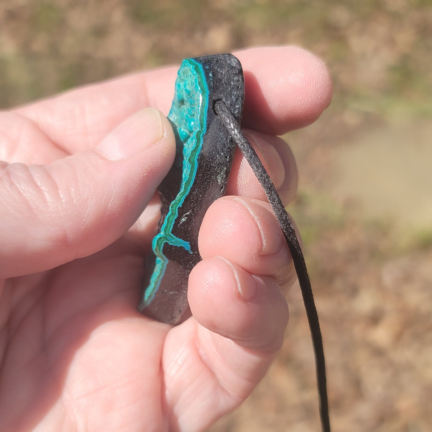 Congo Botryoidal Chrysocolla Drilled Gemstone