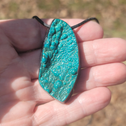 Congo Botryoidal Chrysocolla Drilled Gemstone