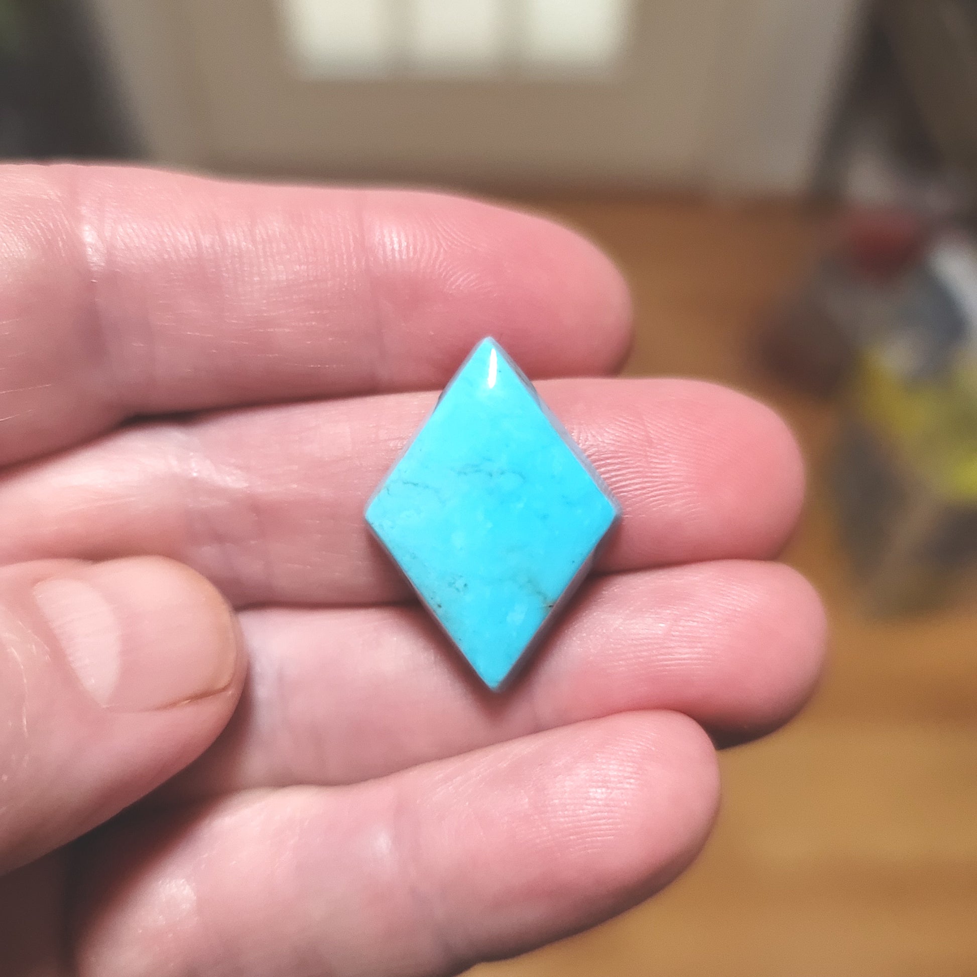 Kingman Turquoise Cabochon - front view