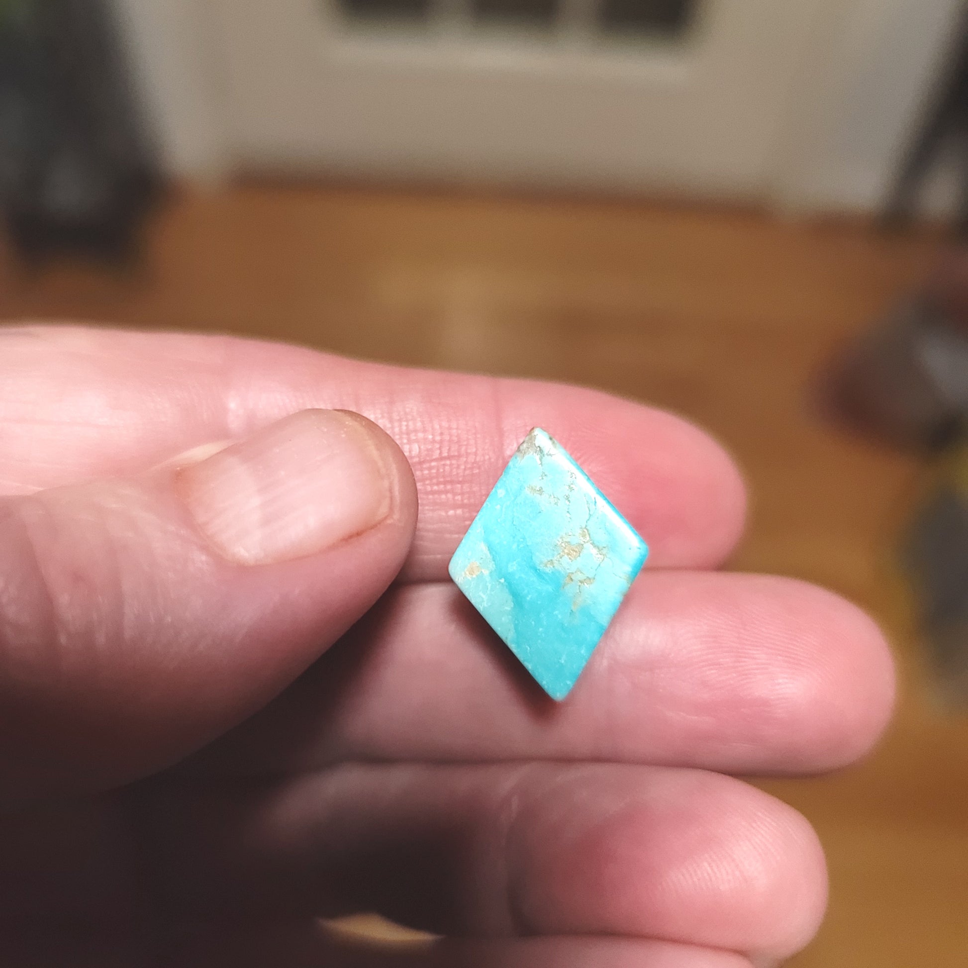 Kingman Turquoise Cabochon - back view