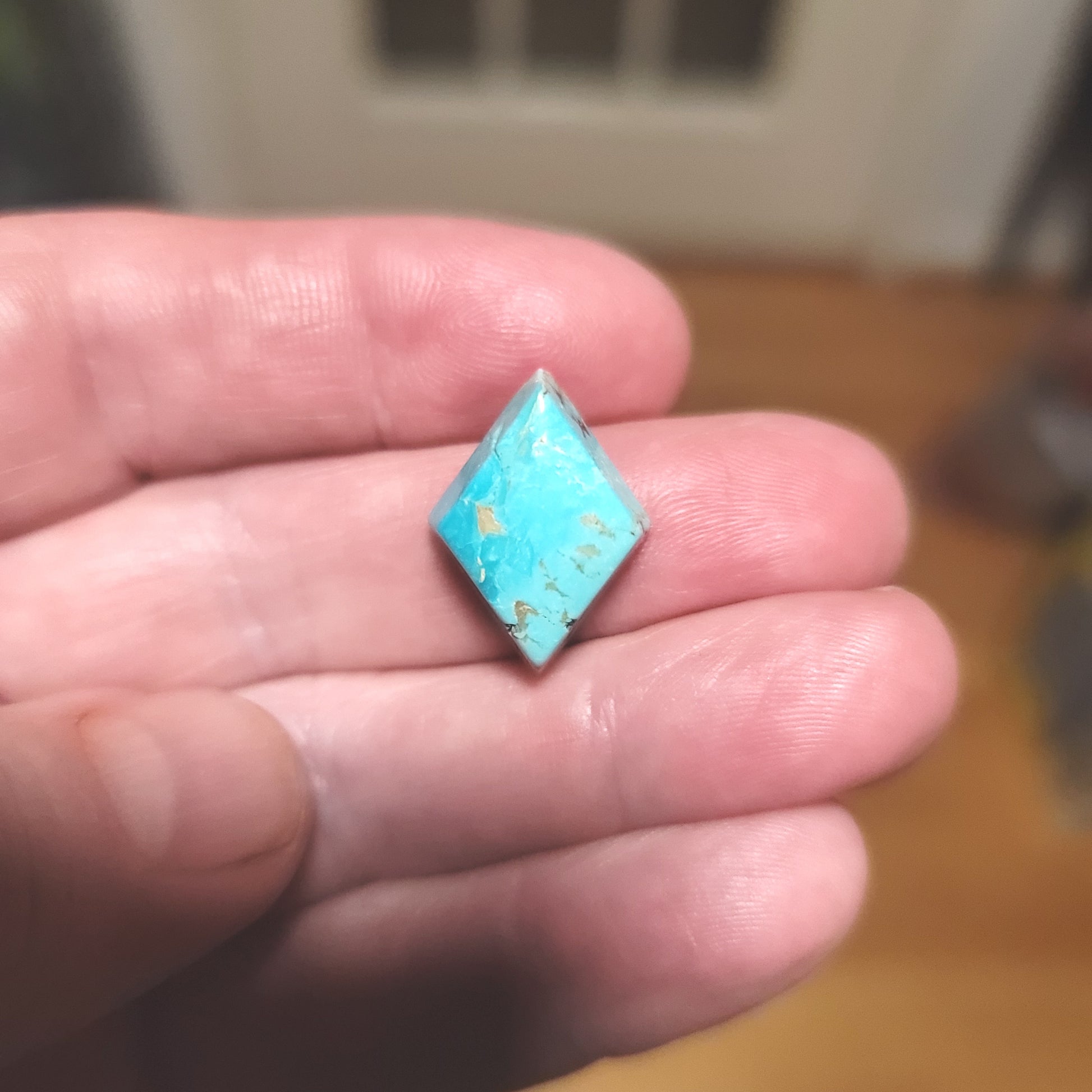 Kingman Turquoise Cabochon - front view