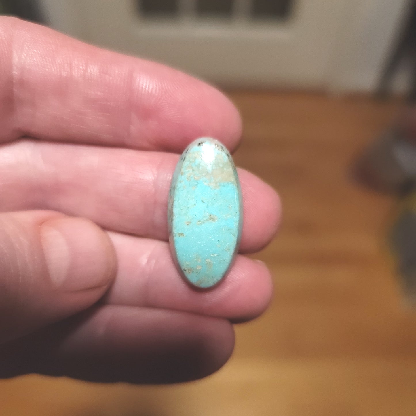 Kingman Turquoise Cabochon - front view