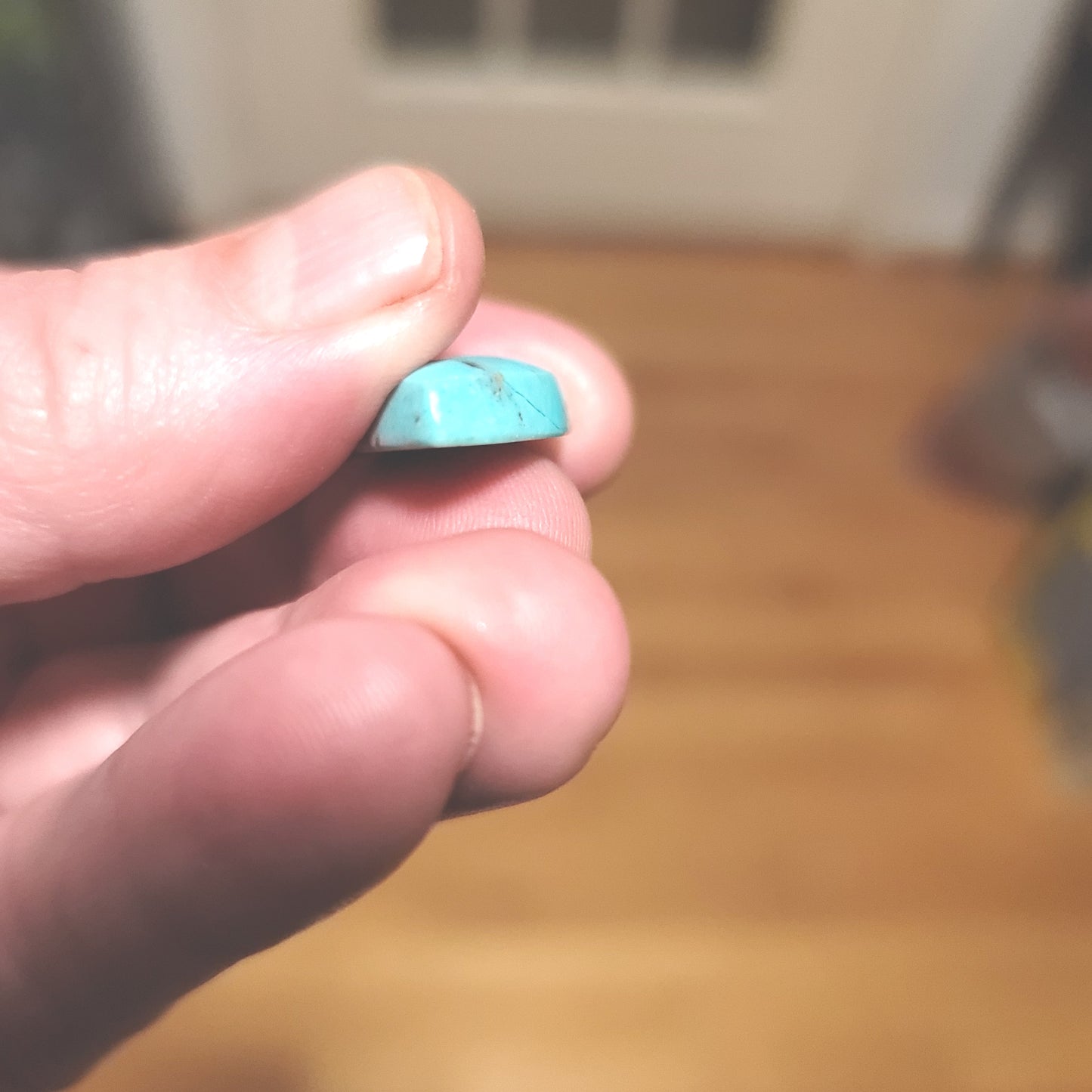 Kingman Turquoise Cabochon - side view