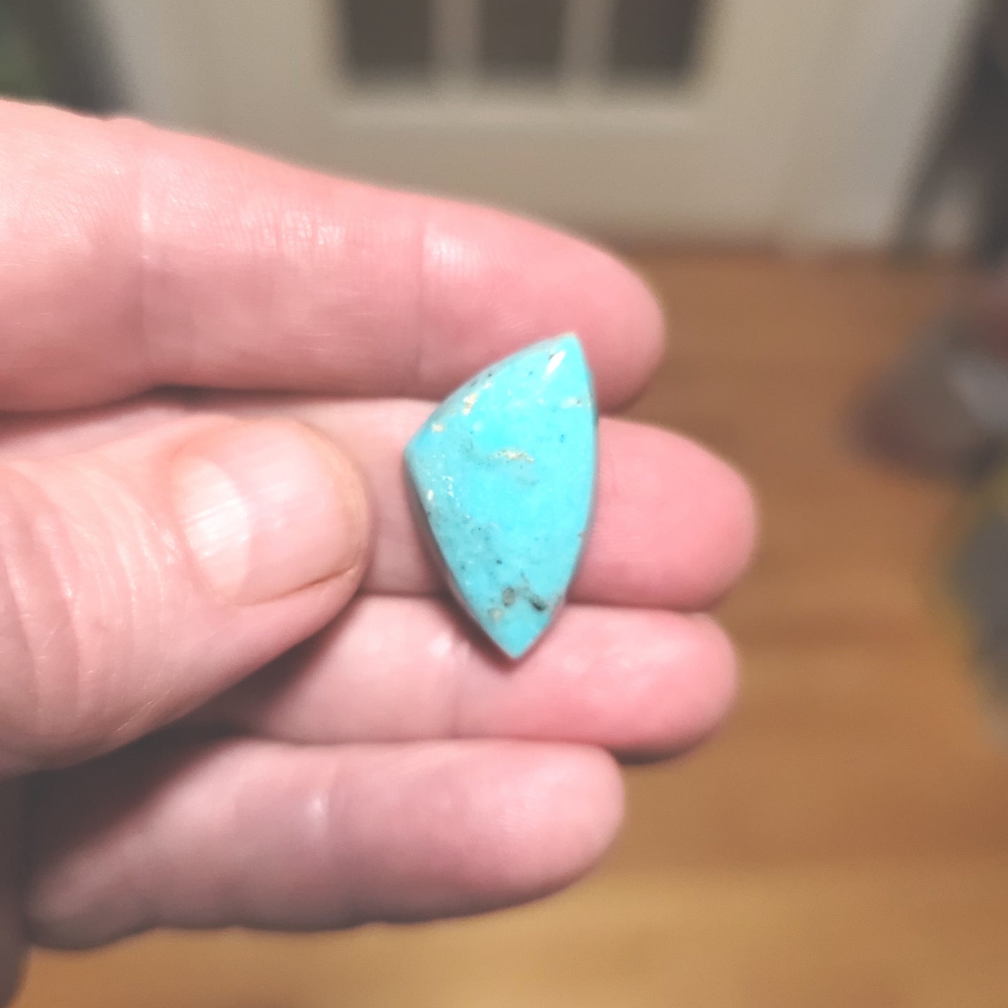 Kingman Turquoise Cabochon - front view