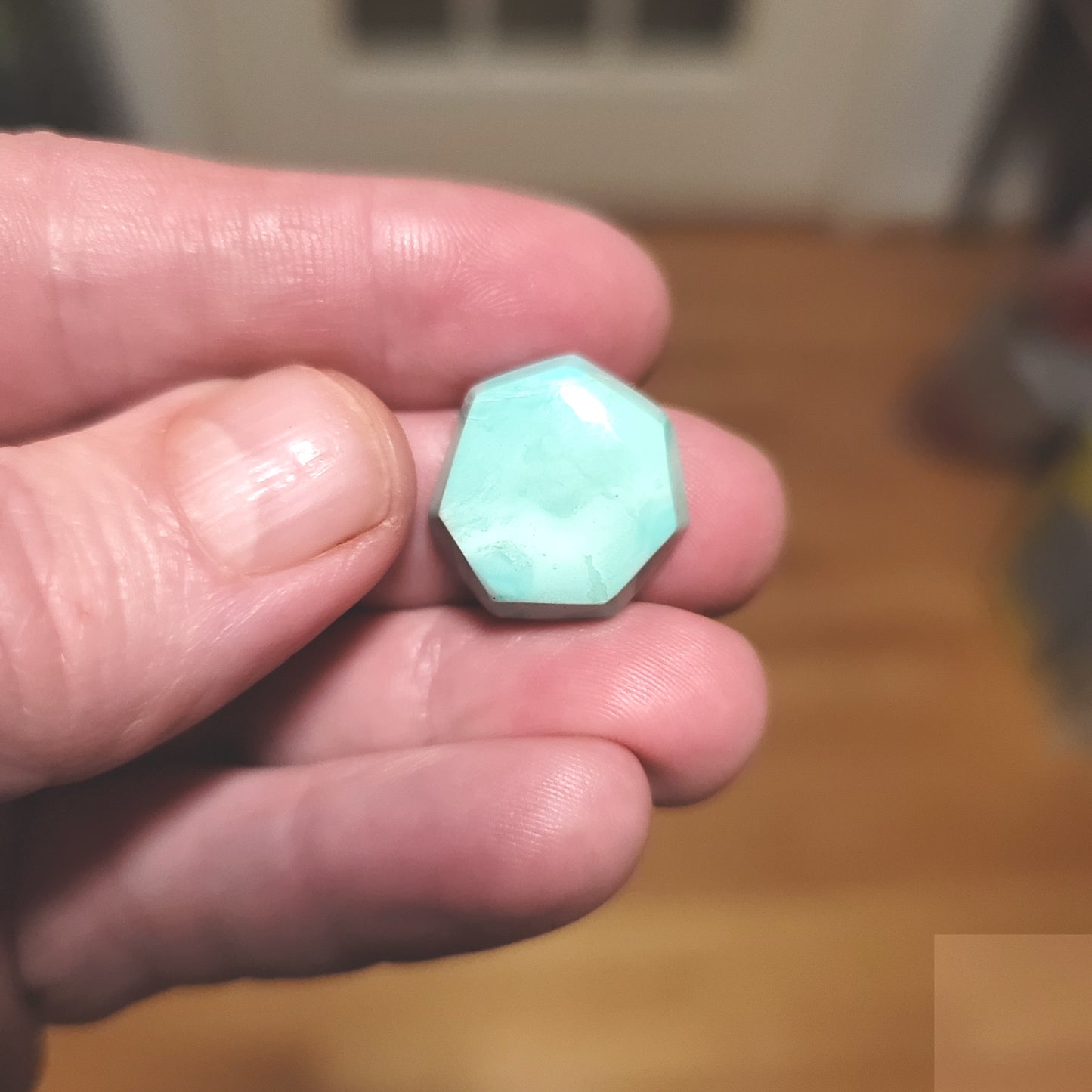 Kingman Turquoise Cabochon - front view