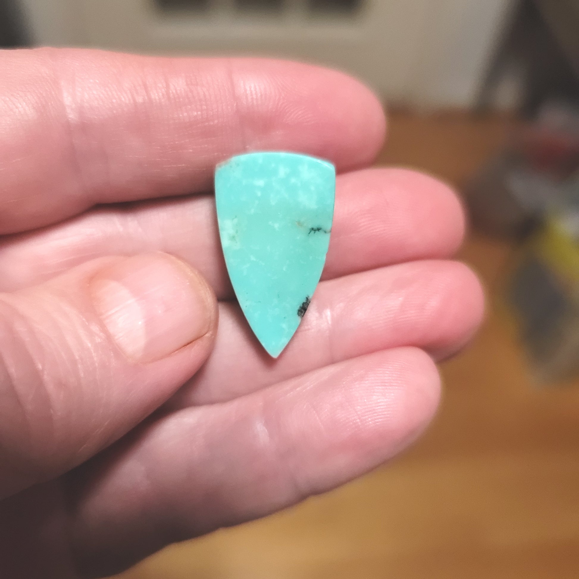 Kingman Turquoise Cabochon - back view