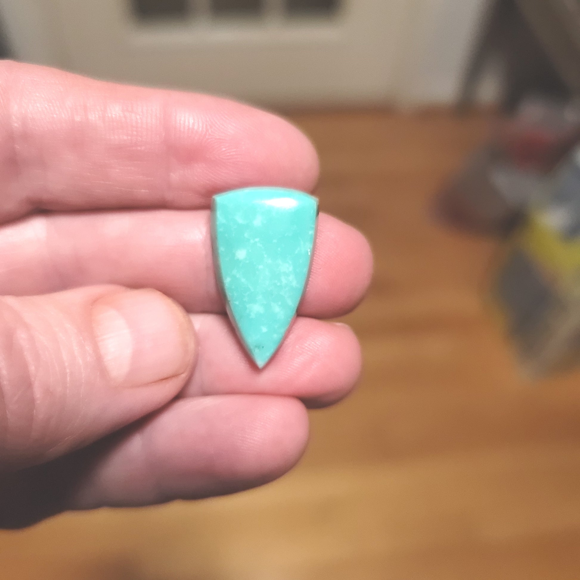Kingman Turquoise Cabochon - front view
