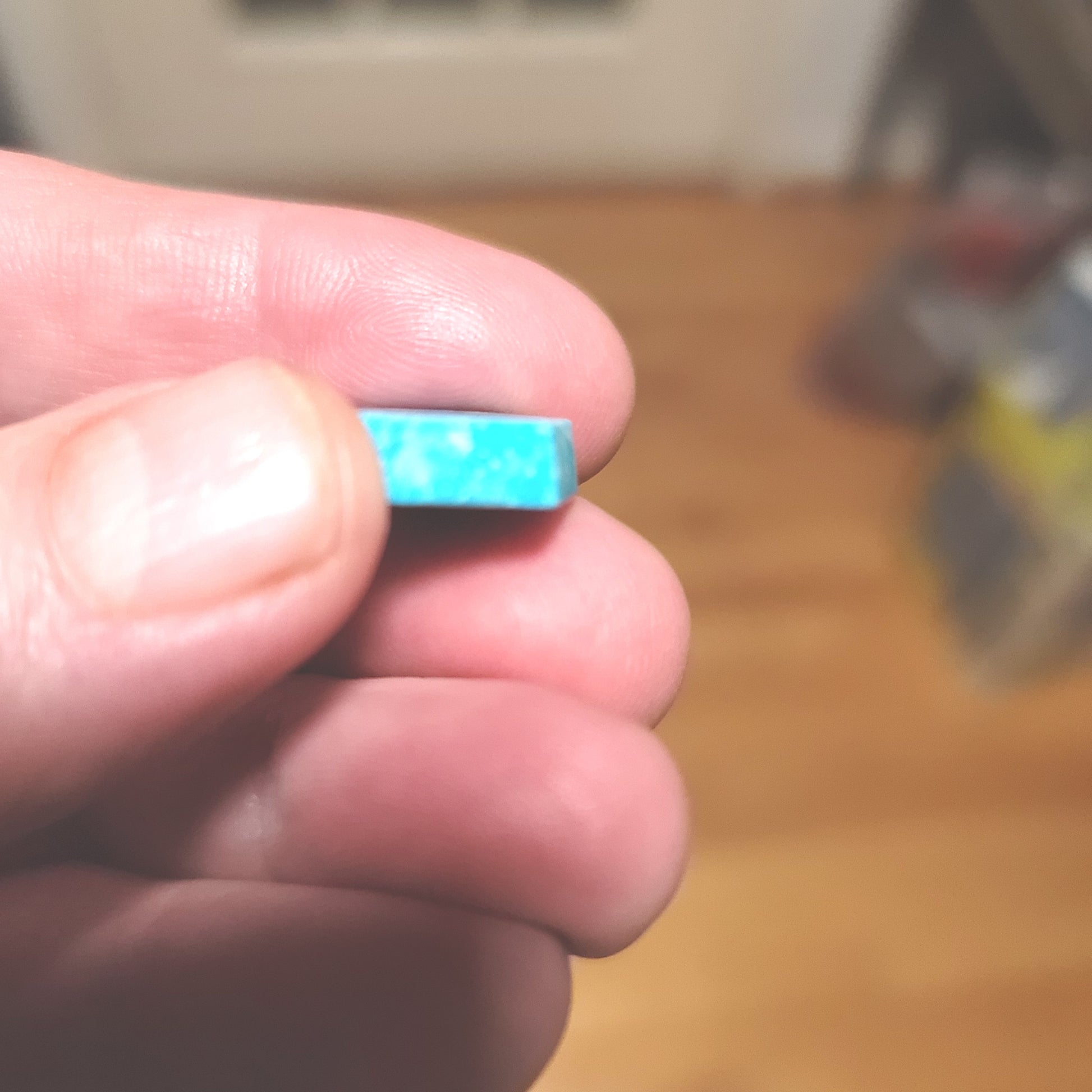 Kingman Turquoise Cabochon - side view