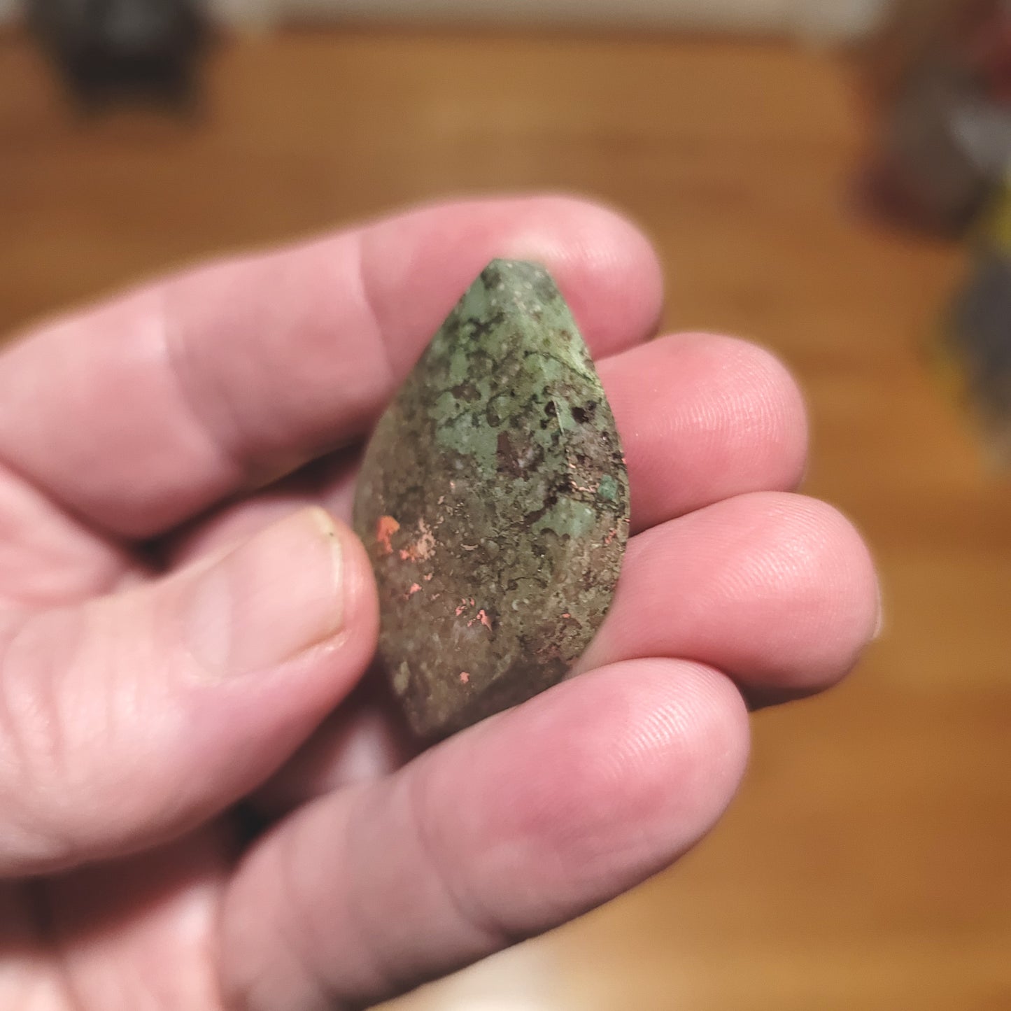 Michigan Native Copper Cabochon - side view