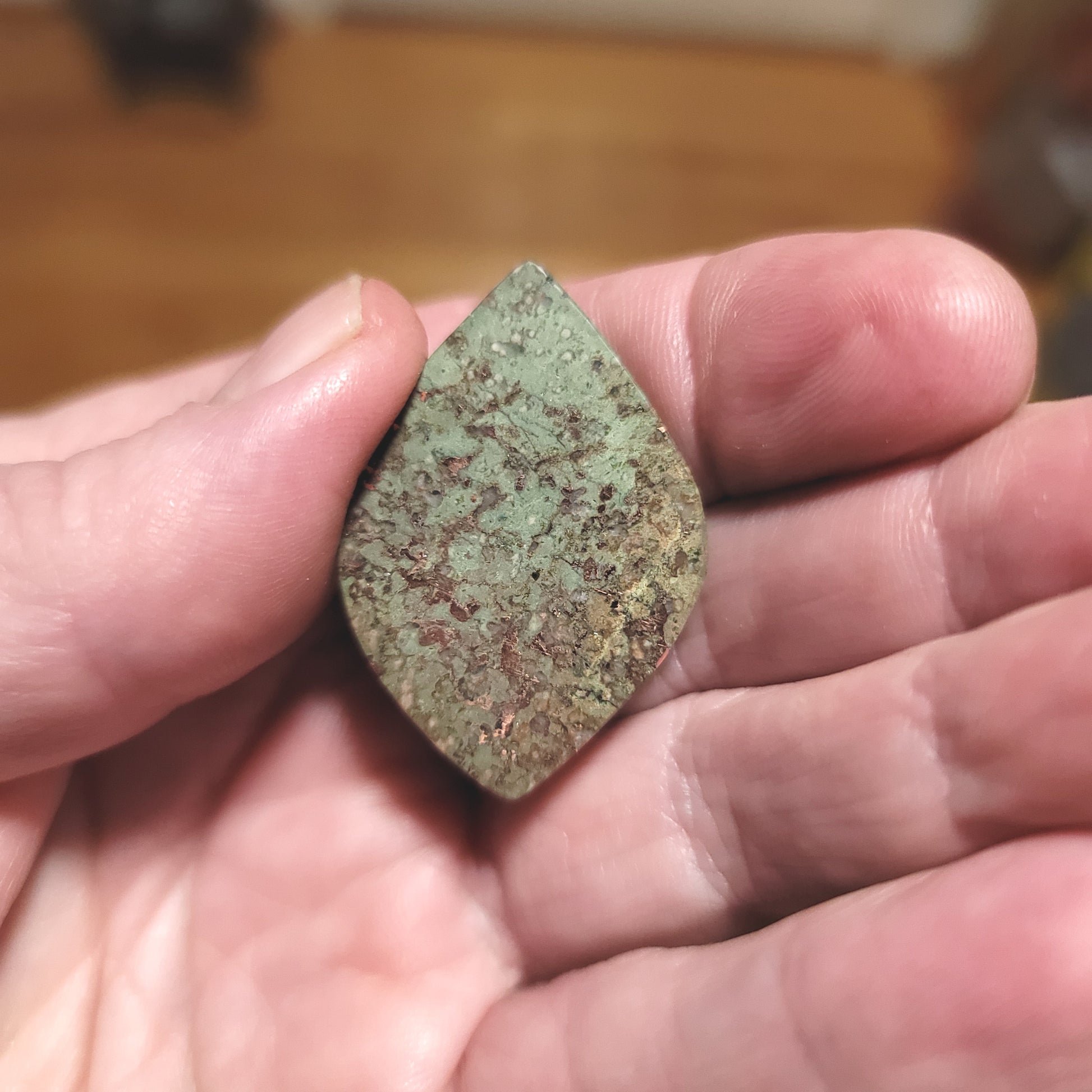 Michigan Native Copper Cabochon - back view