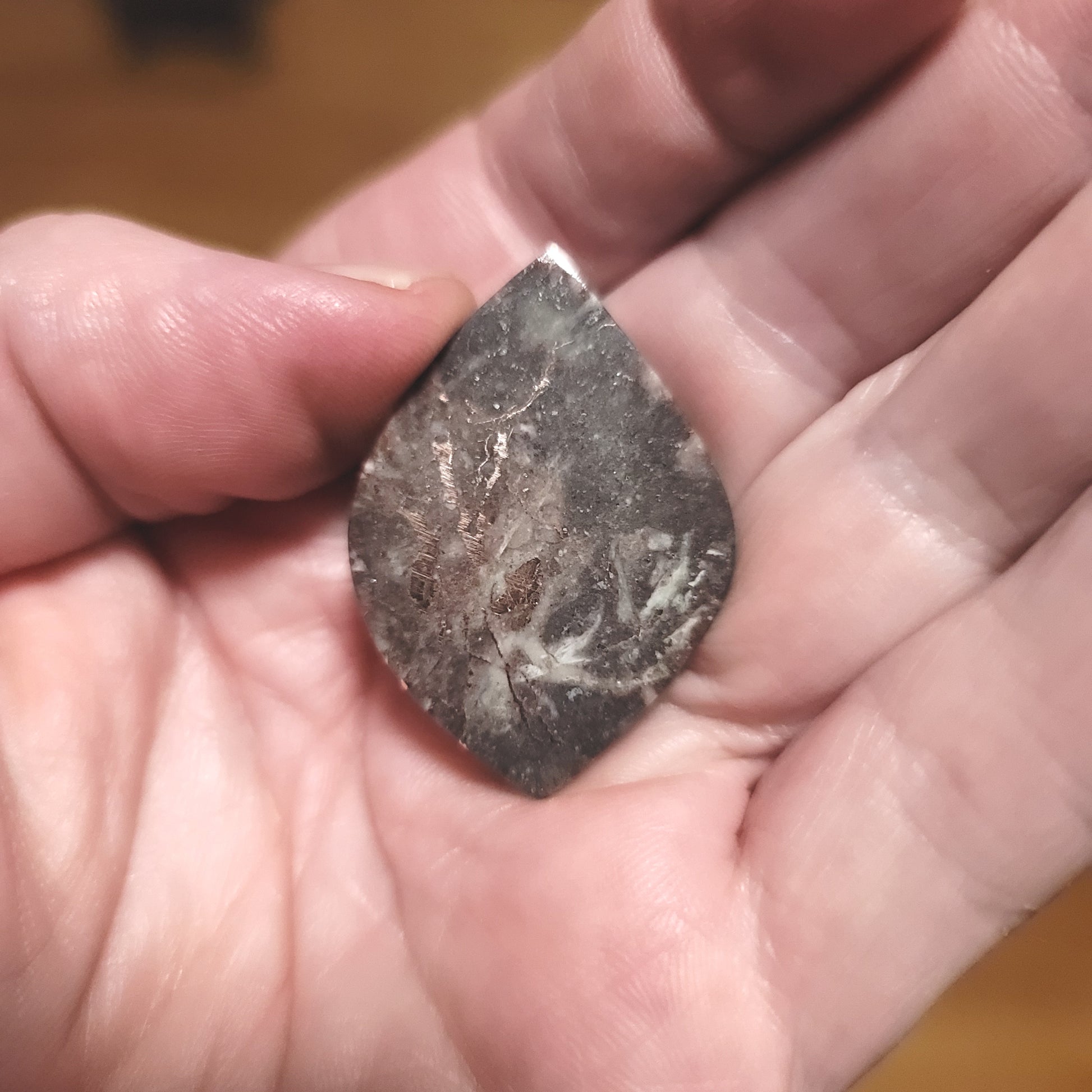 Michigan Native Copper Cabochon - back view