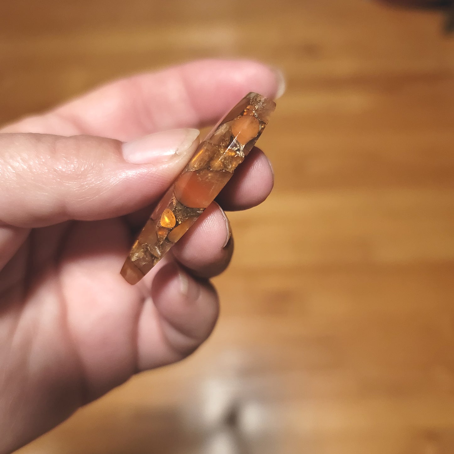 Carnelian Bronze Metal Matrix Cabochon