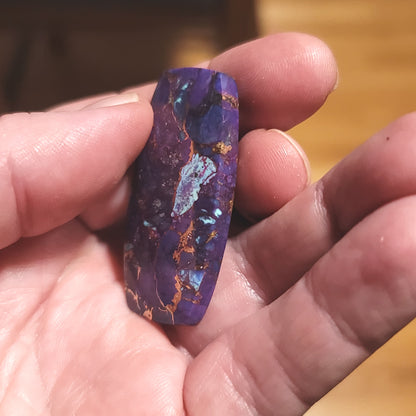 Mohave Purple Turquoise Cabochon - side view