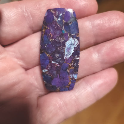 Mohave Purple Turquoise Cabochon - front view