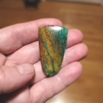 Peruvian Chrysocolla Cabochon - front view