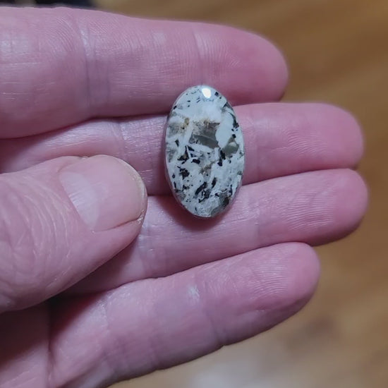 Arkalite (Sodalite Syenite) Cabochon - front view