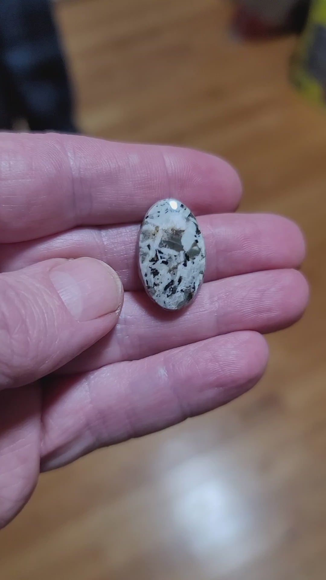 Arkalite (Sodalite Syenite) Cabochon - front view