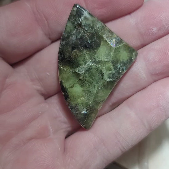 Arkansas Wavellite Cabochon - front view