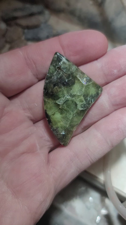Arkansas Wavellite Cabochon - front view