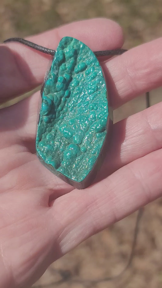 Congo Botryoidal Chrysocolla Drilled Gemstone