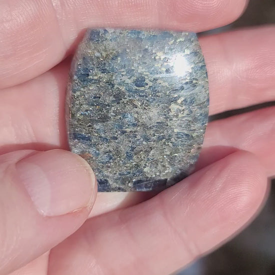 Virginia Kyanite with Pyrite Cabochon - front view