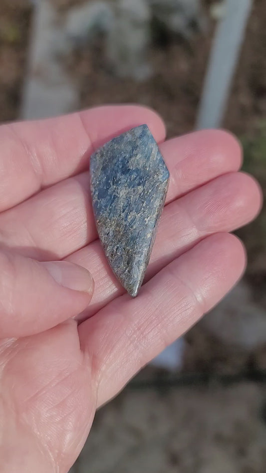 Virginia Kyanite with Pyrite Cabochon - front view