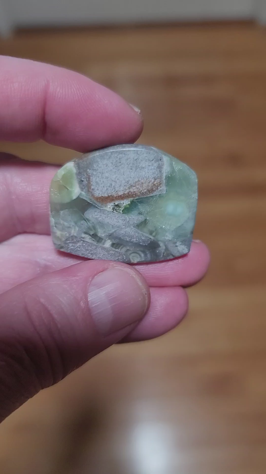 Arkansas Wavellite Cabochon - front view