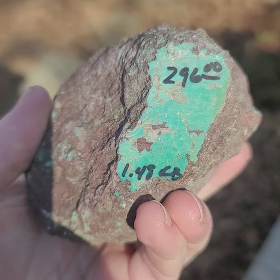 Huge Redskin Turquoise Nugget 1.48lbs - front view