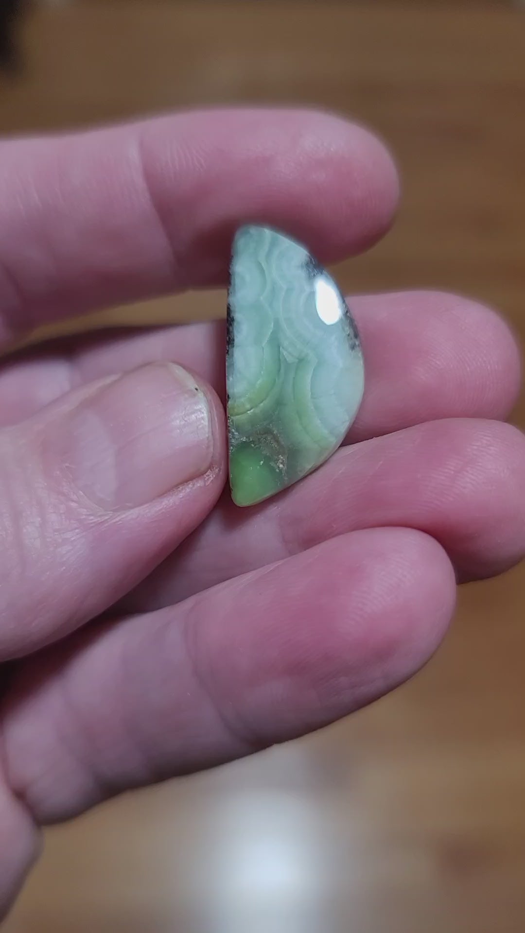 Arkansas Wavellite Cabochon - front view