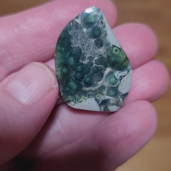 Arkansas Wavellite Cabochon - front view