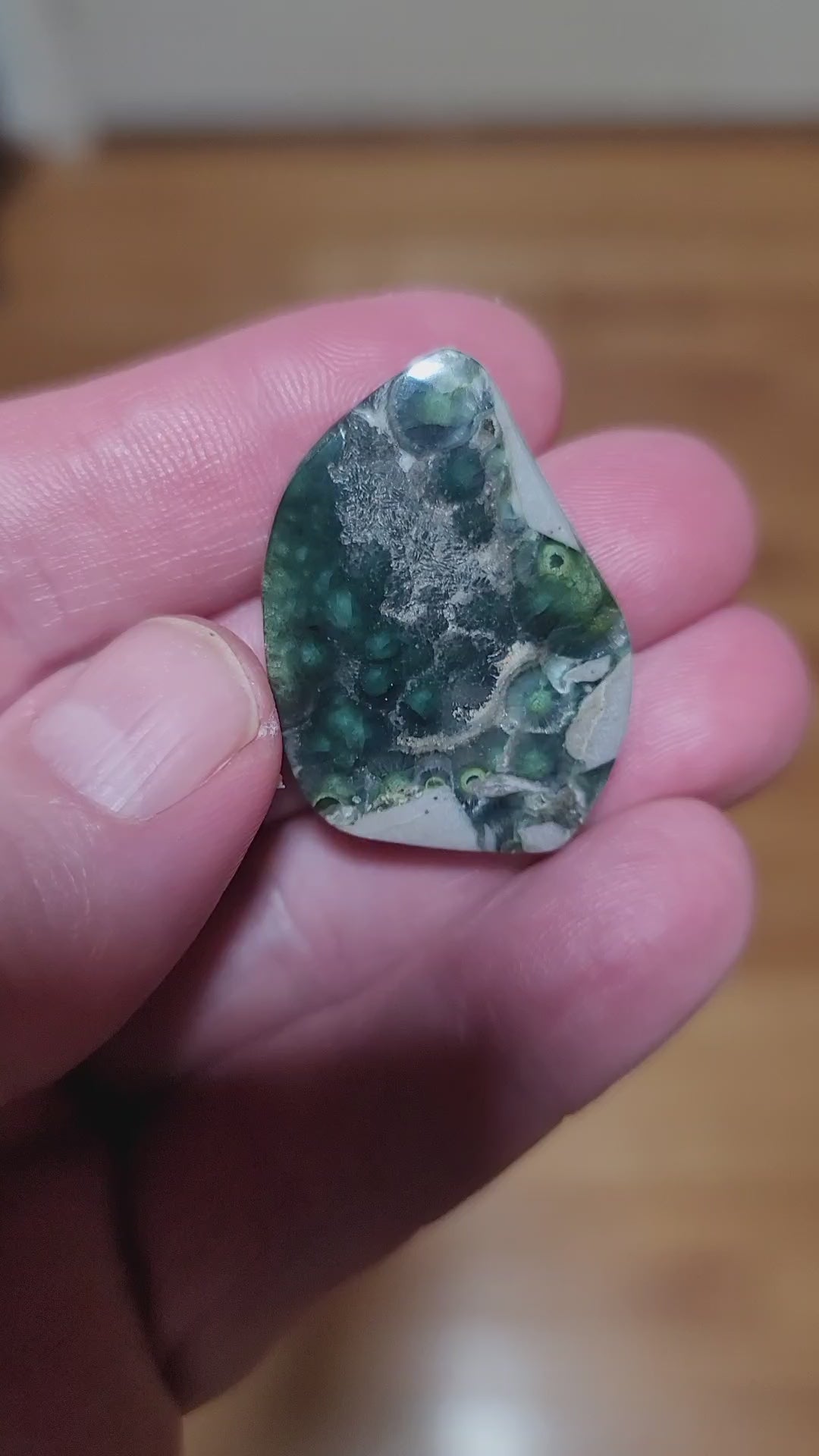 Arkansas Wavellite Cabochon - front view