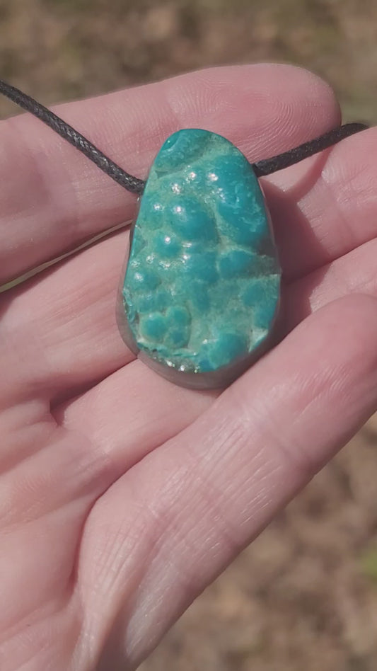 Congo Botryoidal Chrysocolla Drilled Gemstone