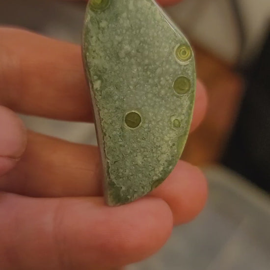 Arkansas Wavellite Cabochon - front view