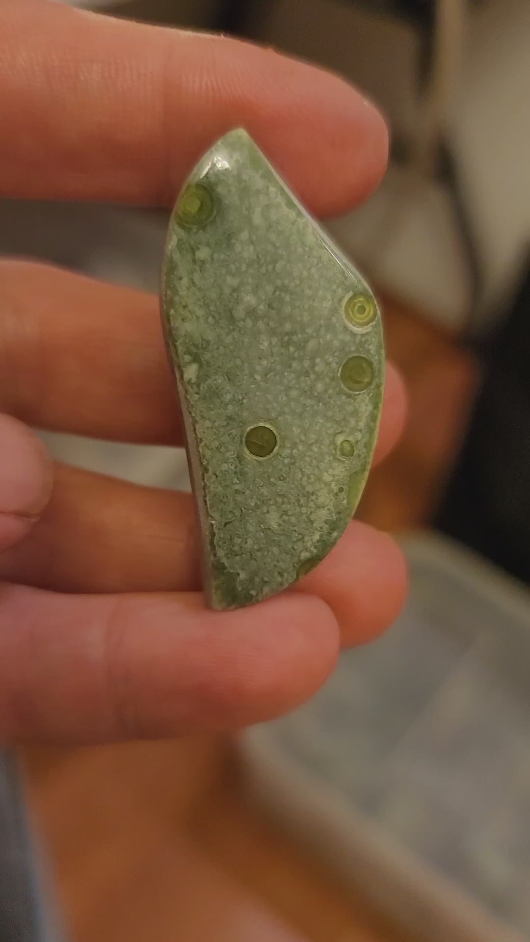 Arkansas Wavellite Cabochon - front view