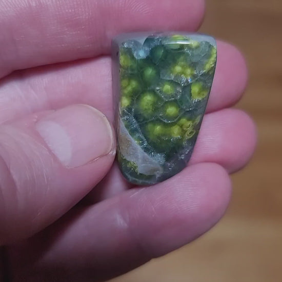 Arkansas Wavellite Cabochon - front view