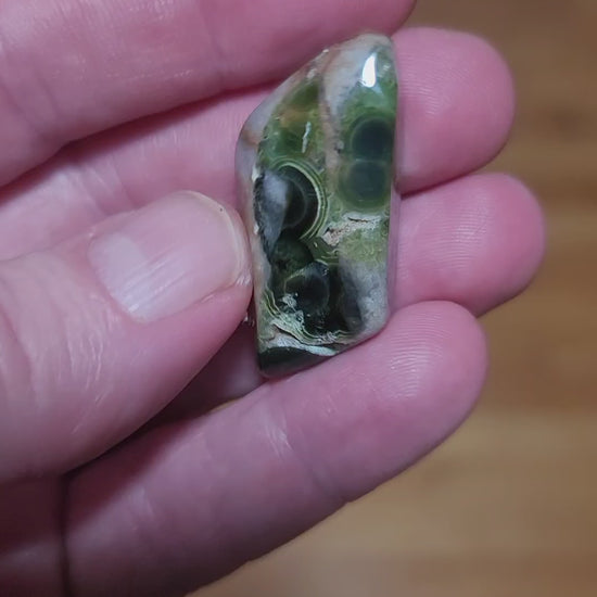 Arkansas Wavellite Cabochon - front view