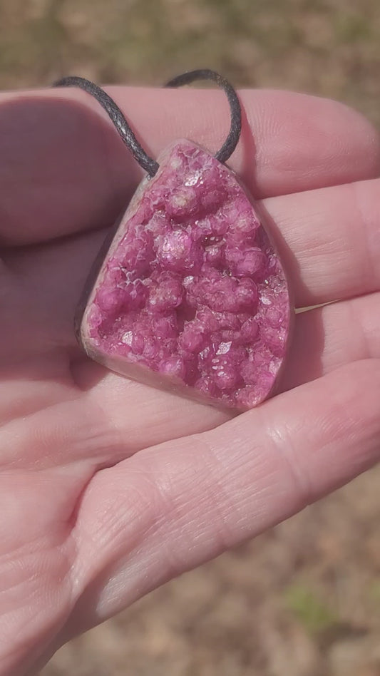 Cobaltoan Calcite Drilled Gemstone